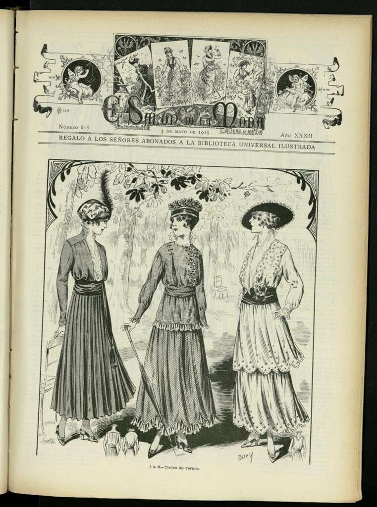 Miniatura de El Salón de la Moda : periódico quincenal indispensable para las familias, del 3 de mayo de 1915, nº 818