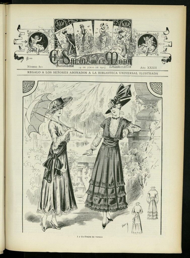 Miniatura de El Salón de la Moda : periódico quincenal indispensable para las familias, del 14 de junio de 1915, nº 821