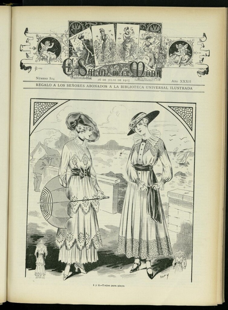 Miniatura de El Salón de la Moda : periódico quincenal indispensable para las familias, del 26 de julio de 1915, nº 824