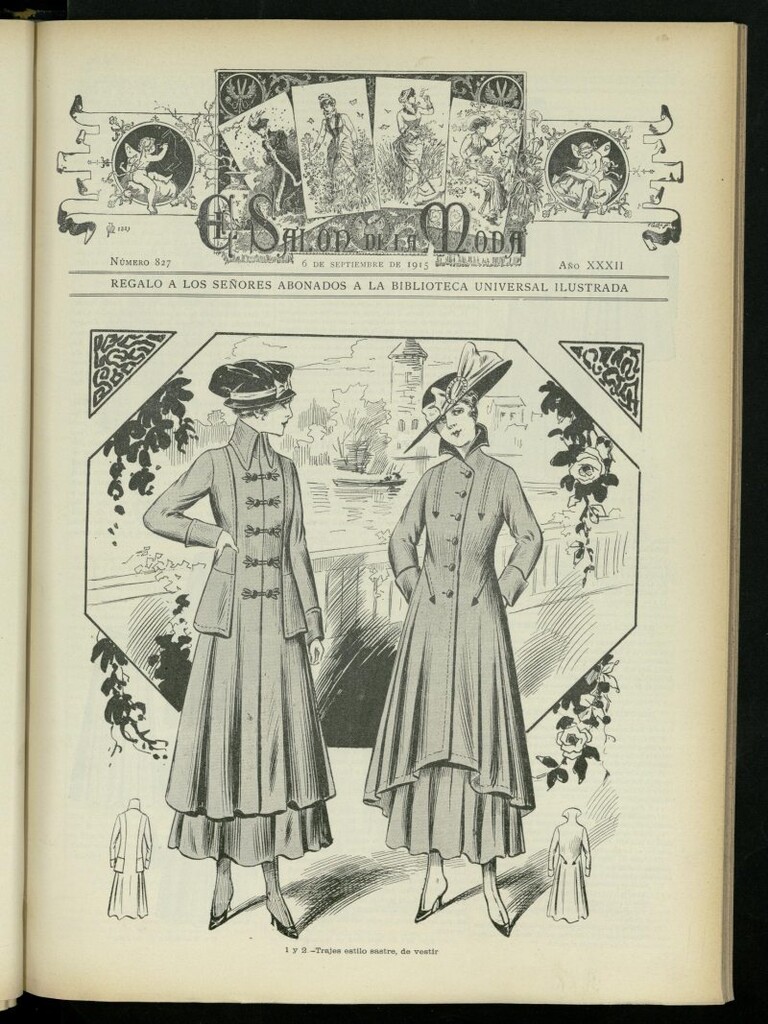 Miniatura de El Salón de la Moda : periódico quincenal indispensable para las familias, del 6 de septiembre de 1915, nº 827