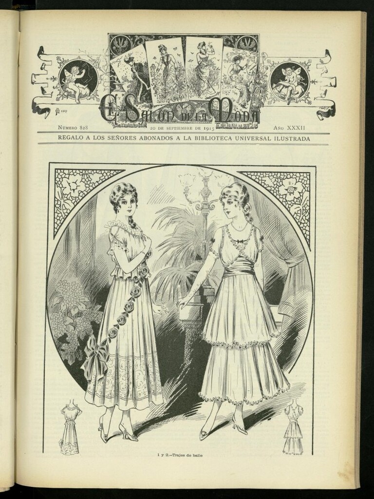 Miniatura de El Salón de la Moda : periódico quincenal indispensable para las familias, del 20 de septiembre de 1915, nº 828