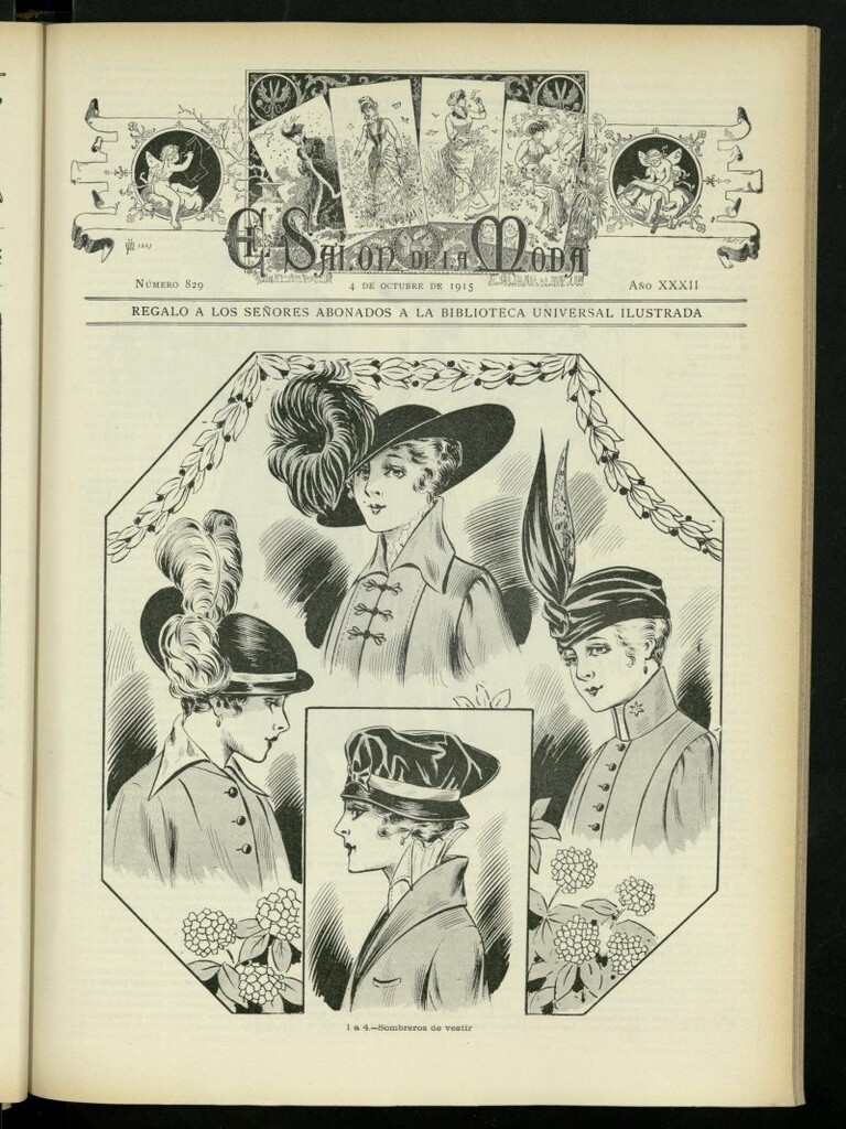 Miniatura de El Salón de la Moda : periódico quincenal indispensable para las familias, del 4 de octubre de 1915, nº 829