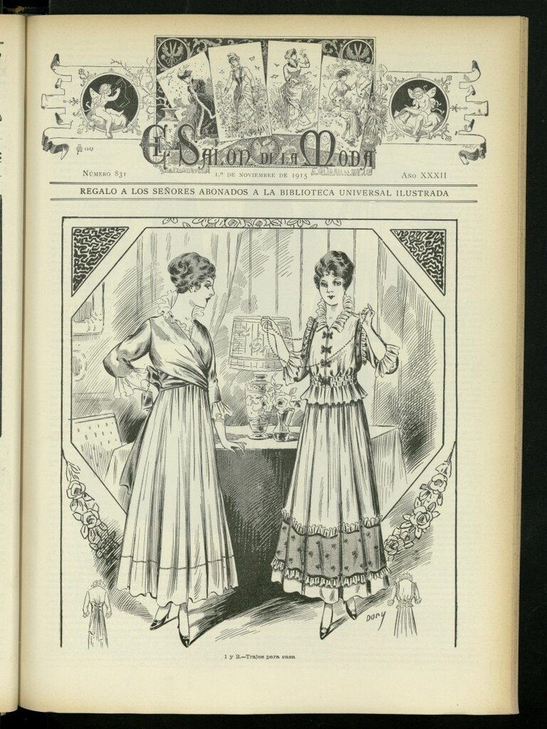 Miniatura de El Salón de la Moda : periódico quincenal indispensable para las familias, del 1 de noviembre de 1915, nº 831