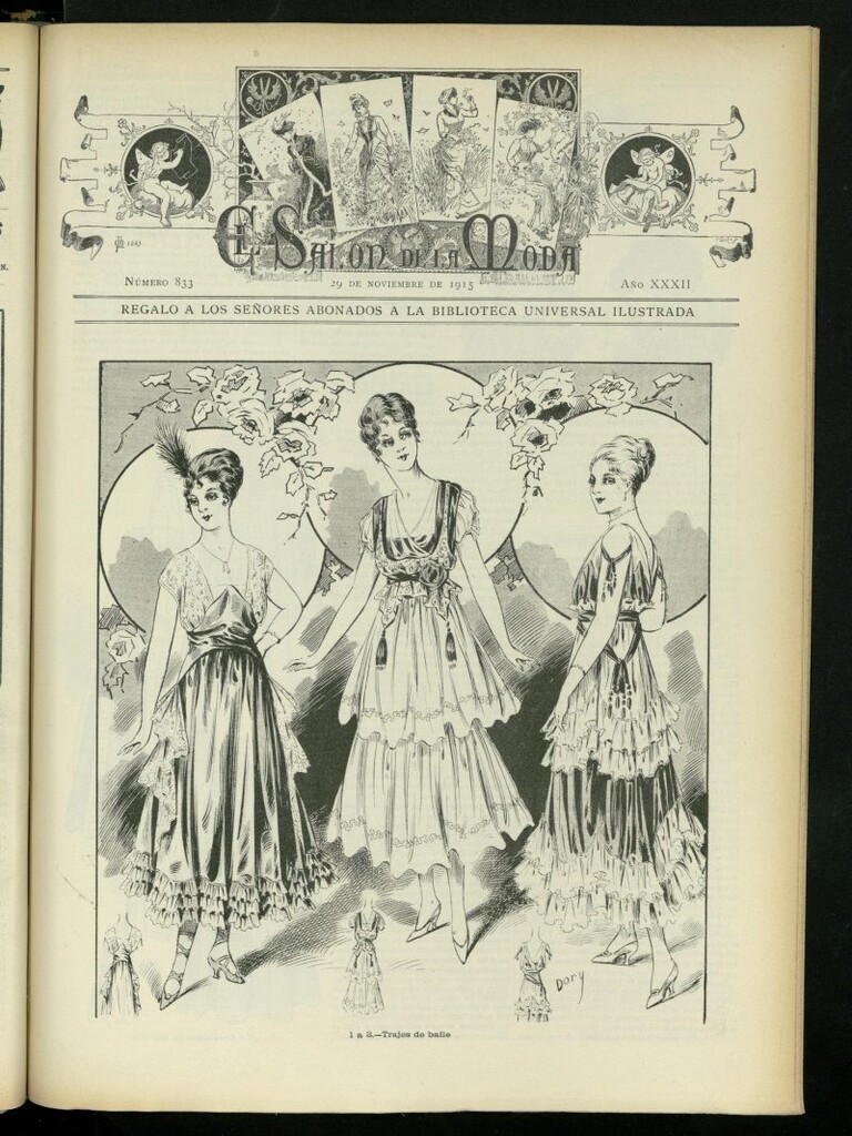 Miniatura de El Salón de la Moda : periódico quincenal indispensable para las familias, del 29 de noviembre de 1915, nº 833