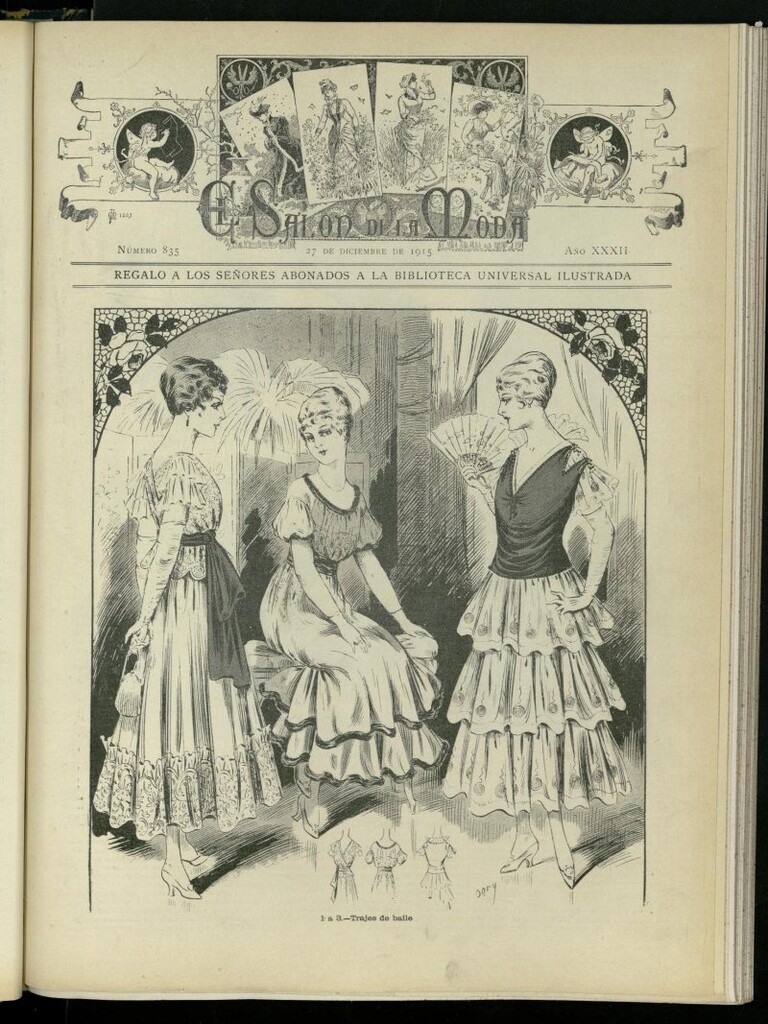 Miniatura de El Salón de la Moda : periódico quincenal indispensable para las familias, del 27 de diciembre de 1915, nº 835