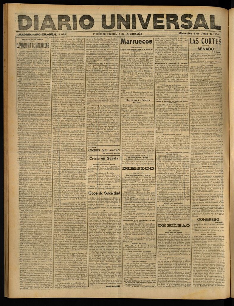 Miniatura de Diario Universal del 3 de junio de 1914