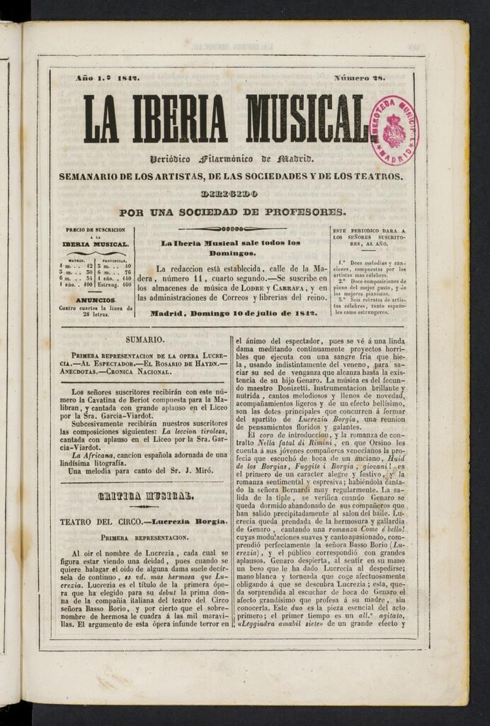 Miniatura de La Iberia Musical