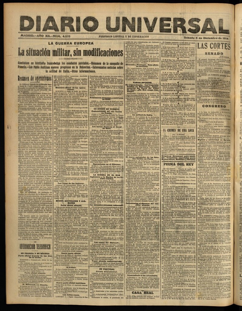 Miniatura de Diario Universal del 5 de diciembre de 1914