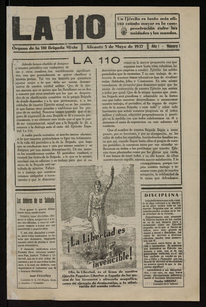 Miniatura de La 110: órgano de la 110 Brigada Mixta