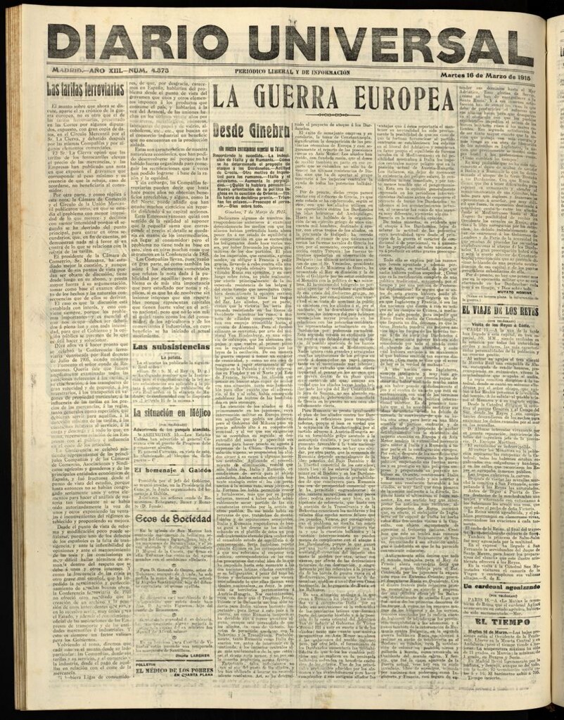 Miniatura de Diario Universal del 16 de marzo de 1915