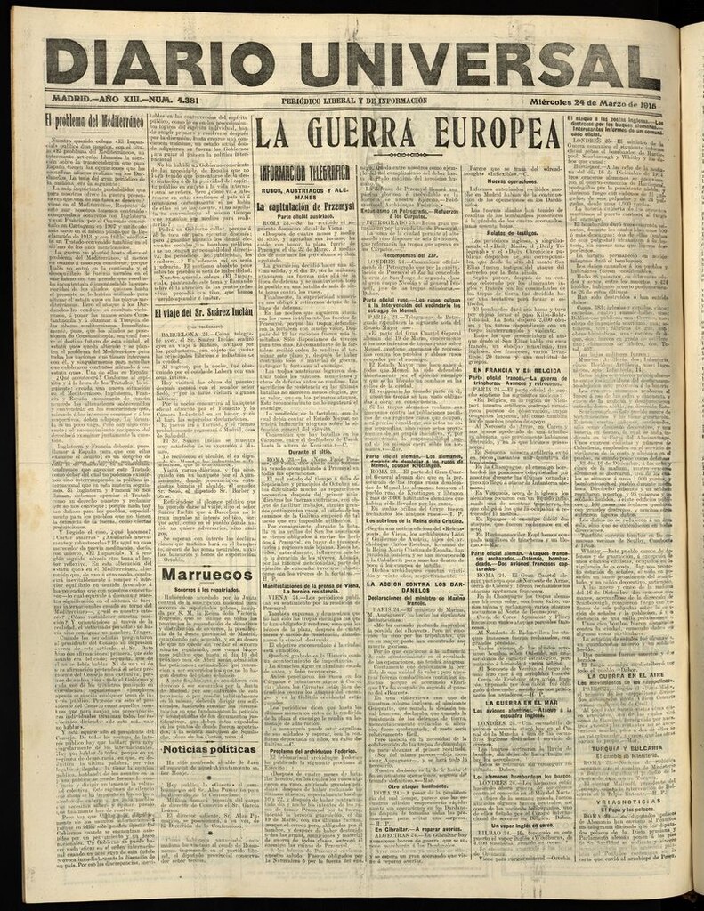 Miniatura de Diario Universal del 24 de marzo de 1915