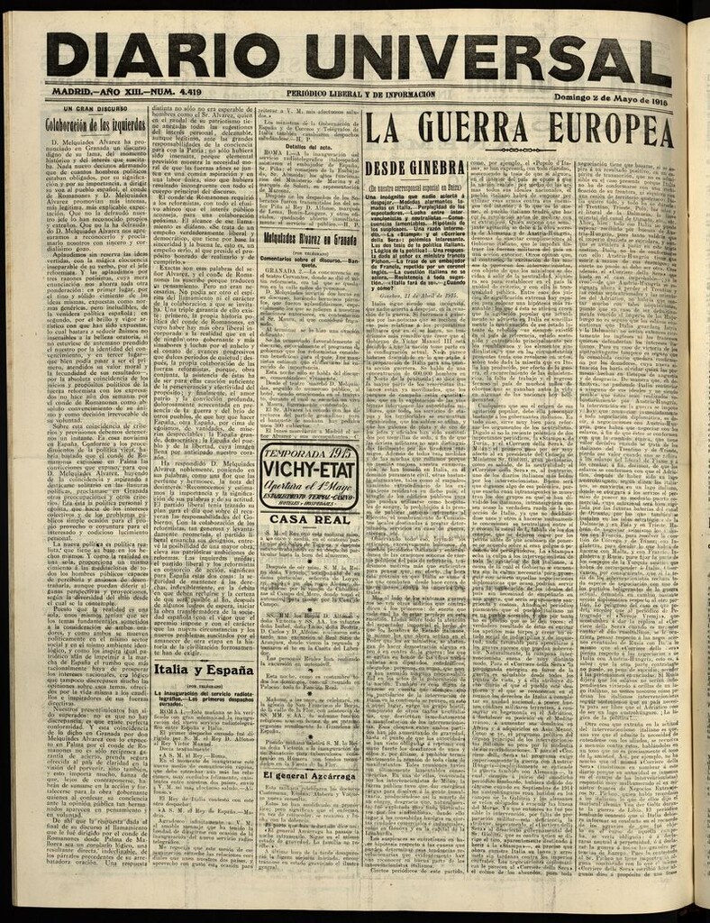 Miniatura de Diario Universal del 2 de mayo de 1915