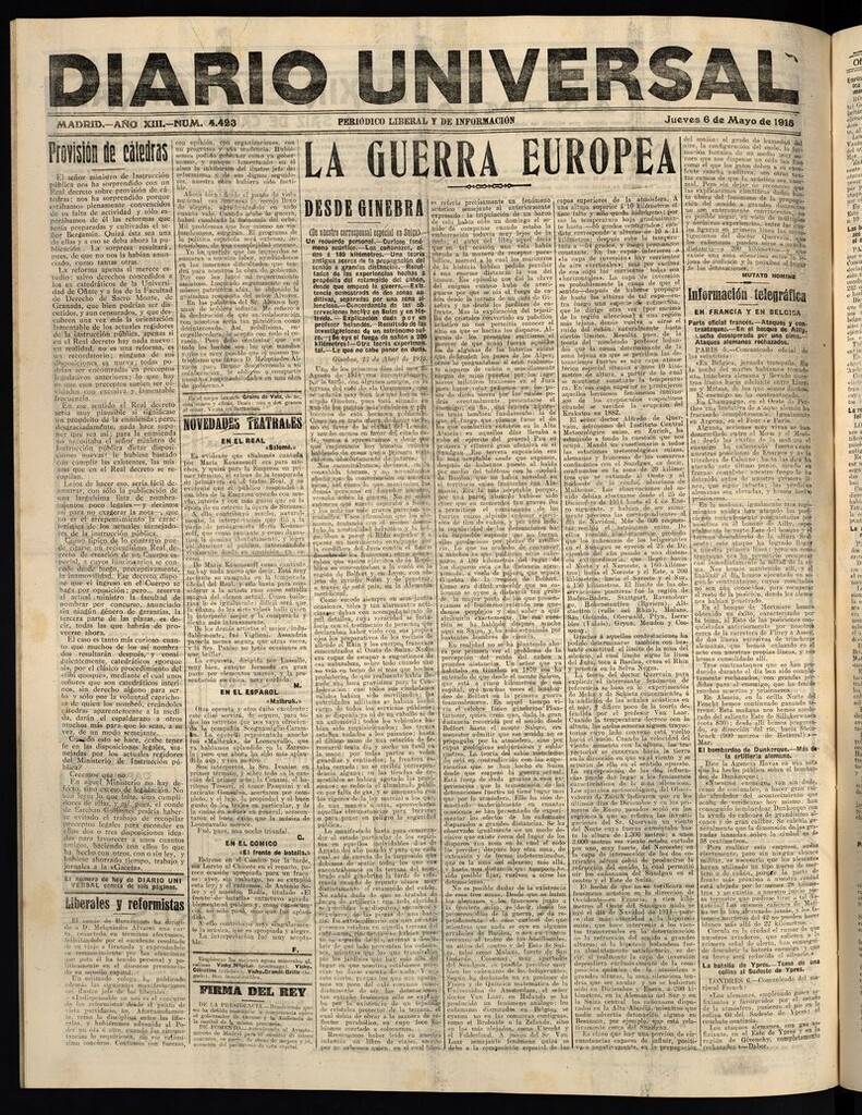 Miniatura de Diario Universal del 6 de mayo de 1915