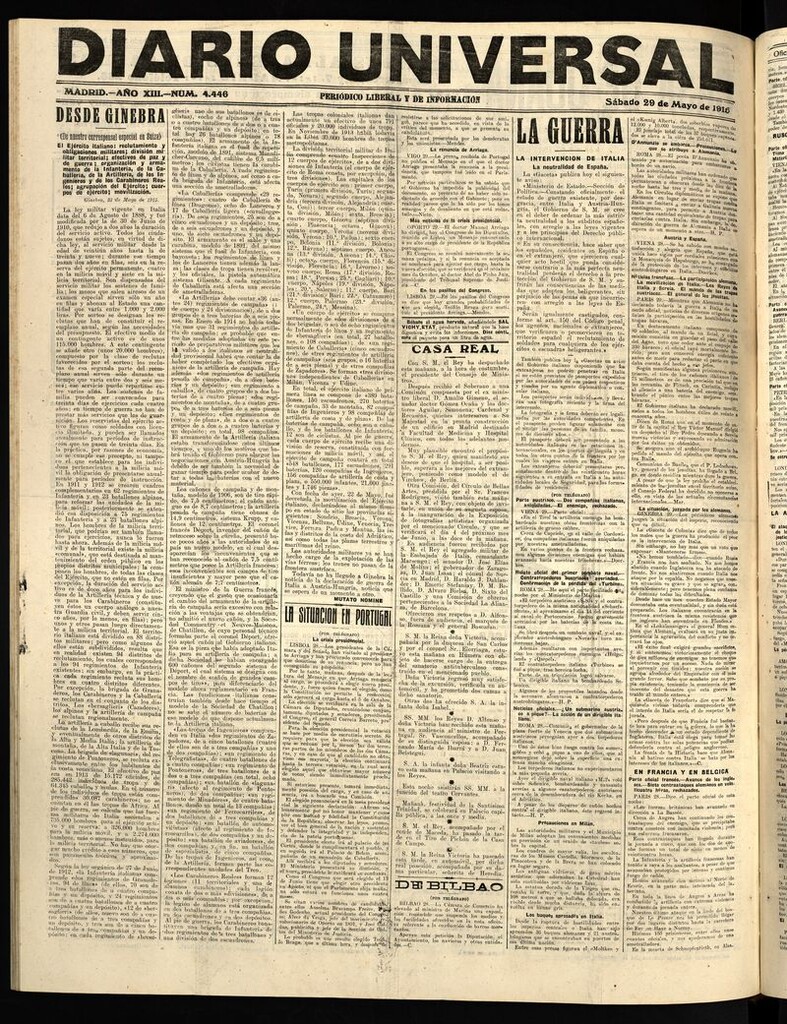 Miniatura de Diario Universal del 29 de mayo de 1915