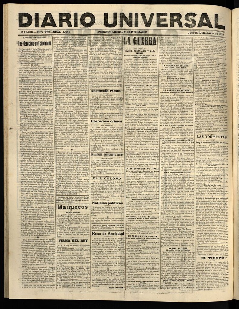 Miniatura de Diario Universal del 10 de junio de 1915