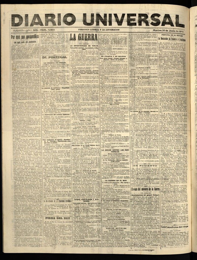 Miniatura de Diario Universal del 15 de junio de 1915