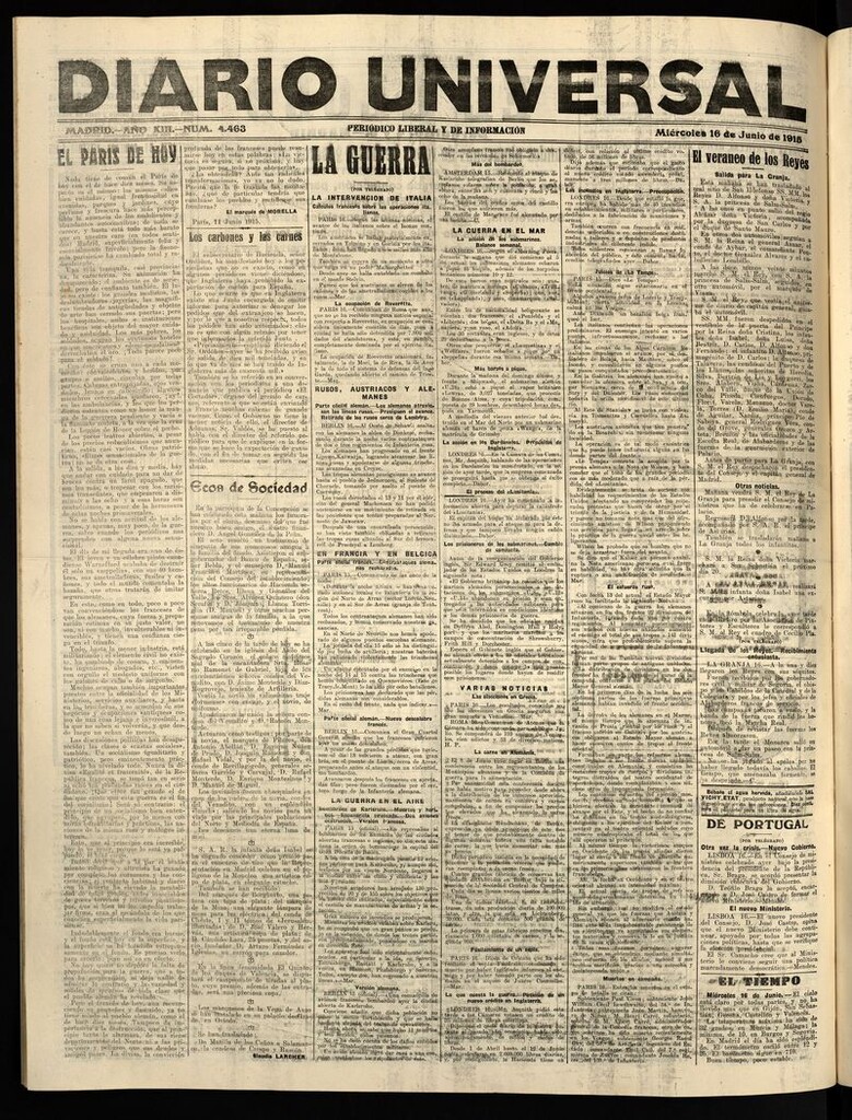Miniatura de Diario Universal del 16 de junio de 1915