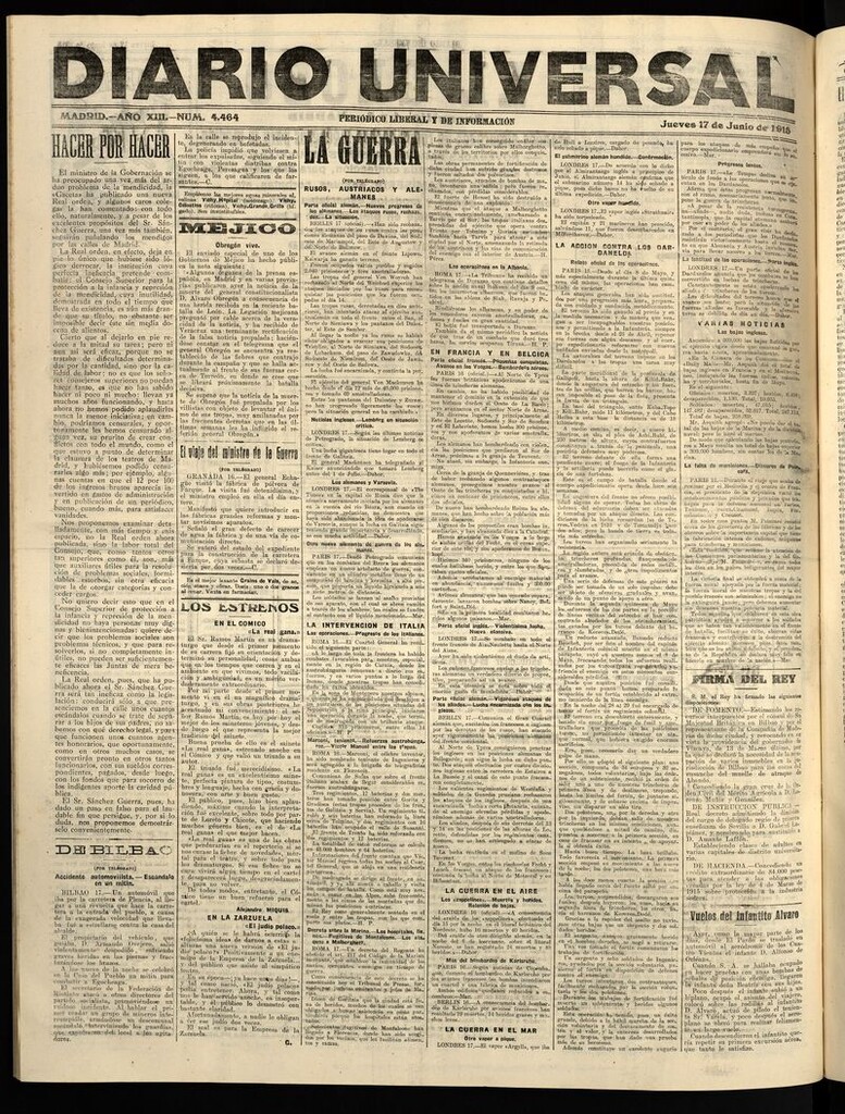 Miniatura de Diario Universal del 17 de junio de 1915