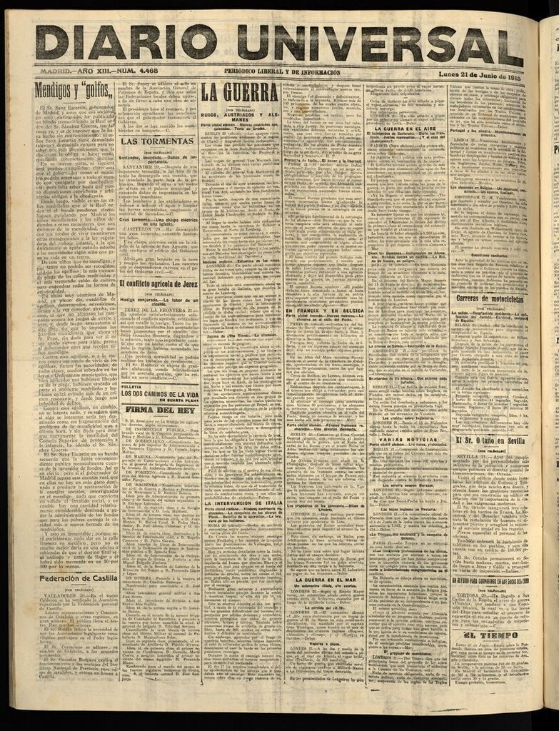 Miniatura de Diario Universal del 21 de junio de 1915