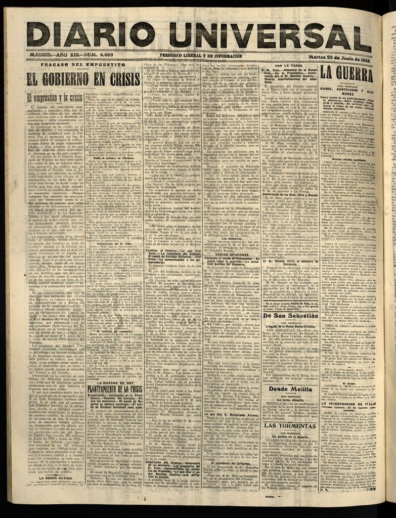 Miniatura de Diario Universal del 22 de junio de 1915