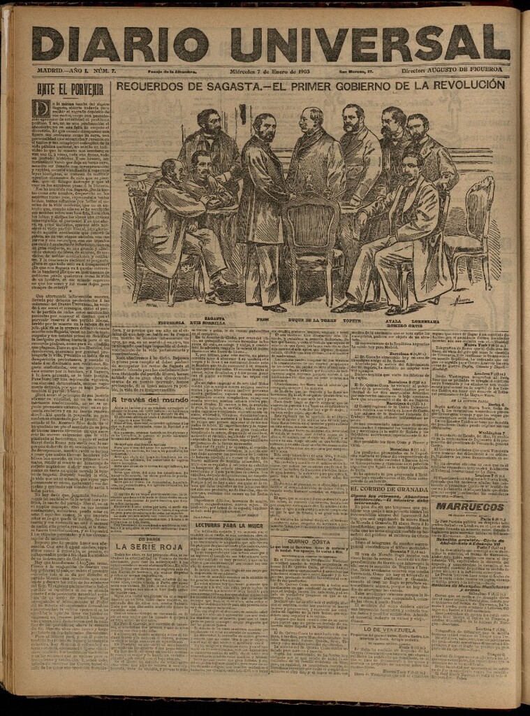 Miniatura de Diario Universal del 7 de enero de 1903, edición de tarde