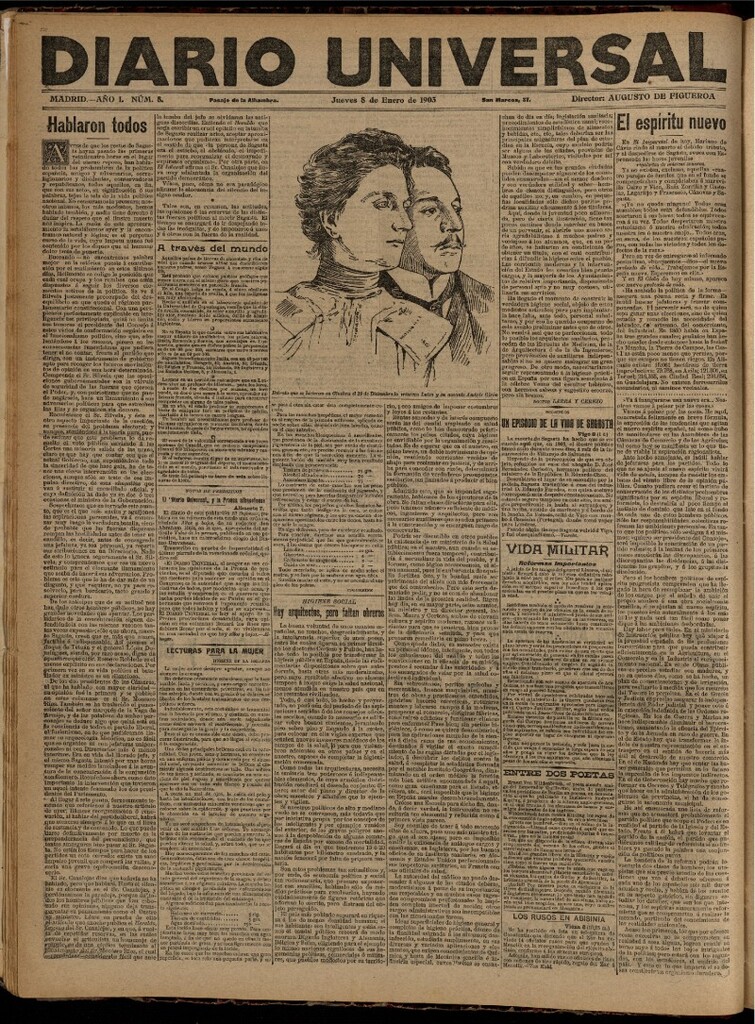 Miniatura de Diario Universal del 8 de enero de 1903, edición de tarde