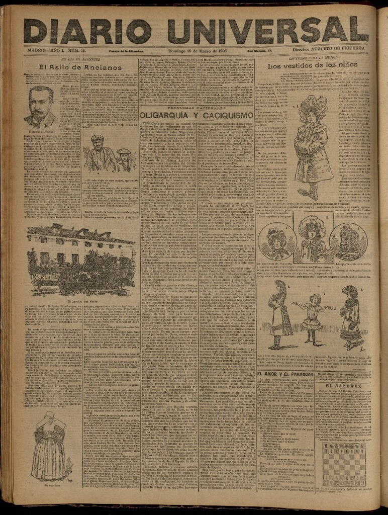 Miniatura de Diario Universal del 18 de enero de 1903, edición de tarde