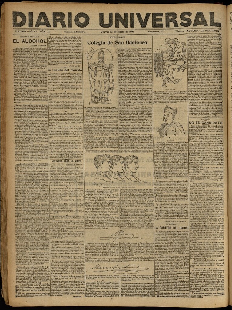 Miniatura de Diario Universal del 22 de enero de 1903, edición de noche