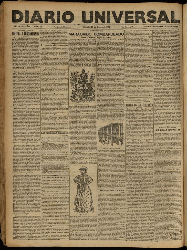 Miniatura de Diario Universal del 24 de enero de 1903, edición de noche
