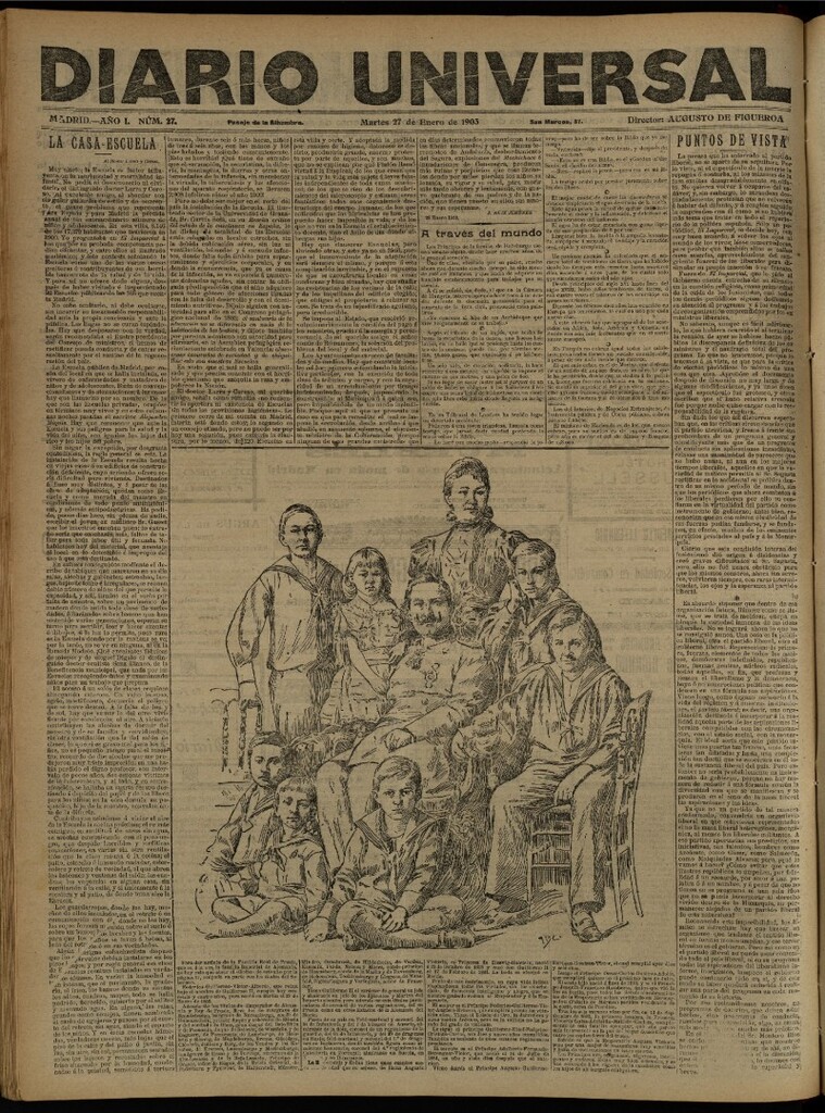 Miniatura de Diario Universal del 27 de enero de 1903, edición de tarde
