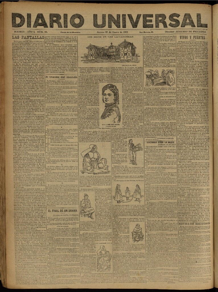 Miniatura de Diario Universal del 29 de enero de 1903, edición de noche