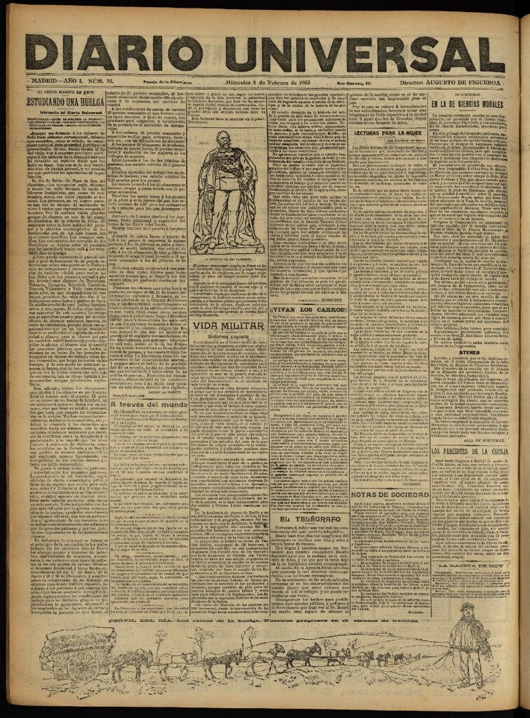 Miniatura de Diario Universal del 4 de febrero de 1903, edición de tarde