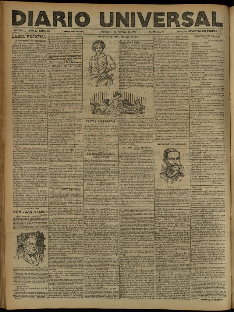 Miniatura de Diario Universal del 7 de febrero de 1903, edición de noche