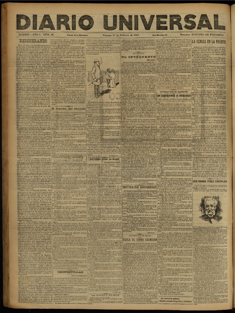 Miniatura de Diario Universal del 27 de febrero de 1903, edición de tarde