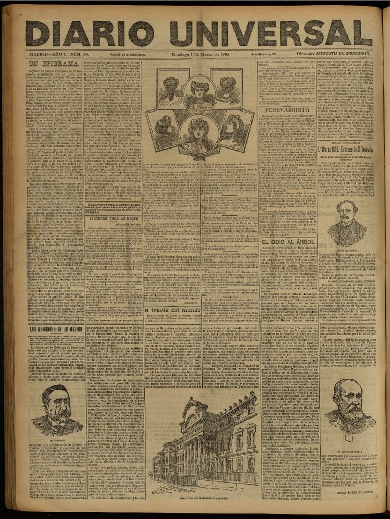 Miniatura de Diario Universal del 1 de marzo de 1903, edición de noche