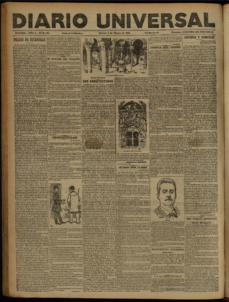 Miniatura de Diario Universal del 3 de marzo de 1903, edición de noche