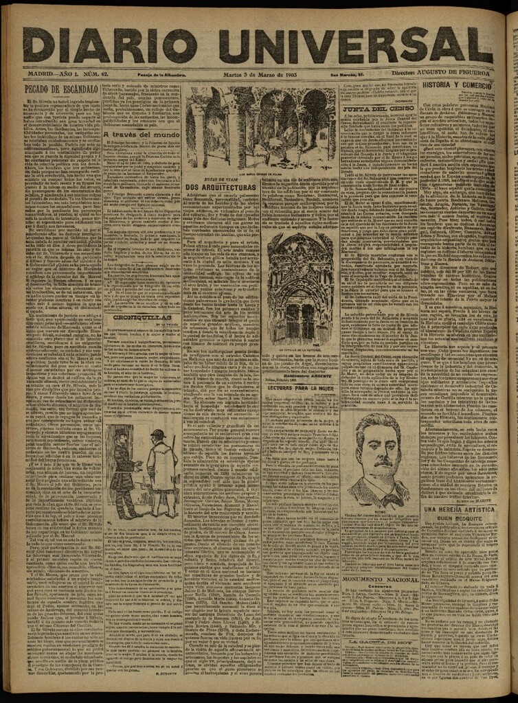 Miniatura de Diario Universal del 3 de marzo de 1903, edición de tarde
