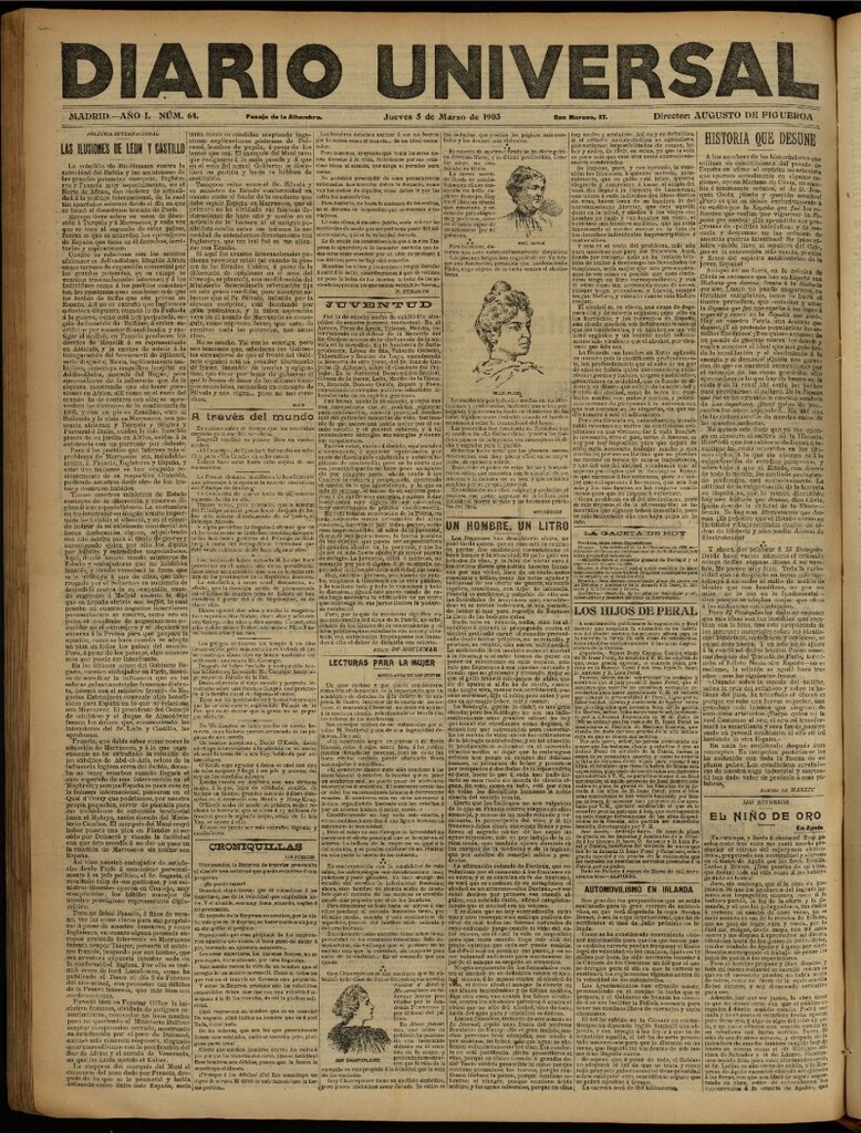 Miniatura de Diario Universal del 5 de marzo de 1903, edición de noche