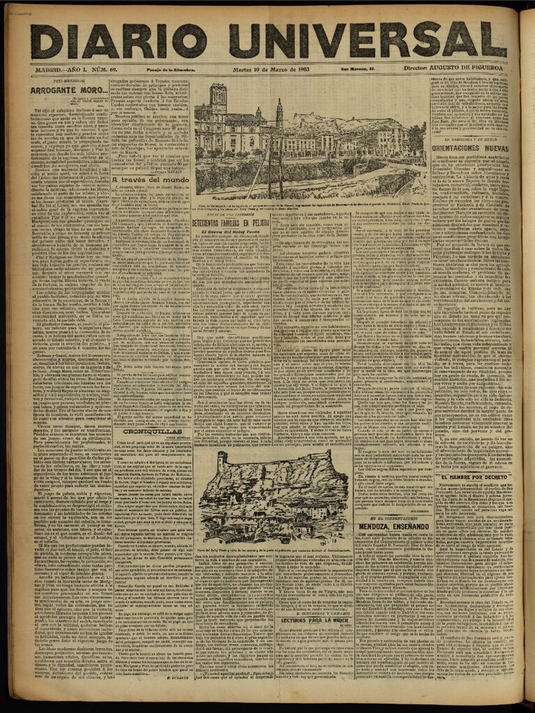 Miniatura de Diario Universal del 10 de marzo de 1903, edición de noche