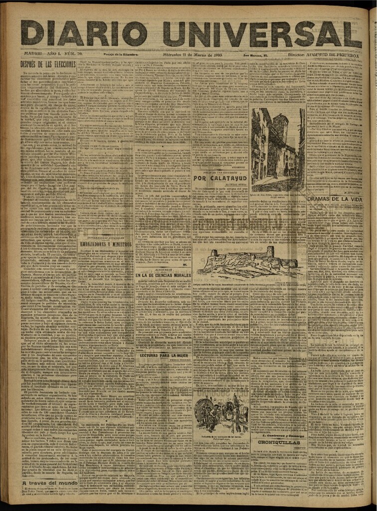 Miniatura de Diario Universal del 11 de marzo de 1903, edición de tarde