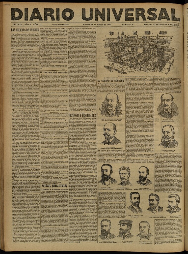 Miniatura de Diario Universal del 13 de marzo de 1903, edición de tarde