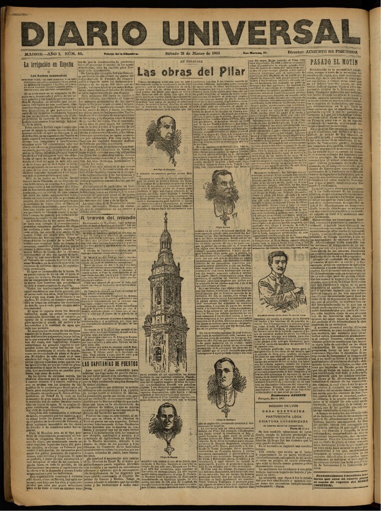 Miniatura de Diario Universal del 21 de marzo de 1903, edición de noche