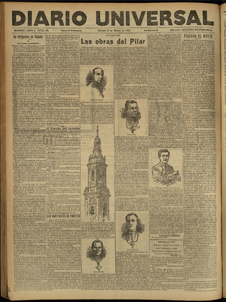 Miniatura de Diario Universal del 21 de marzo de 1903, edición de tarde