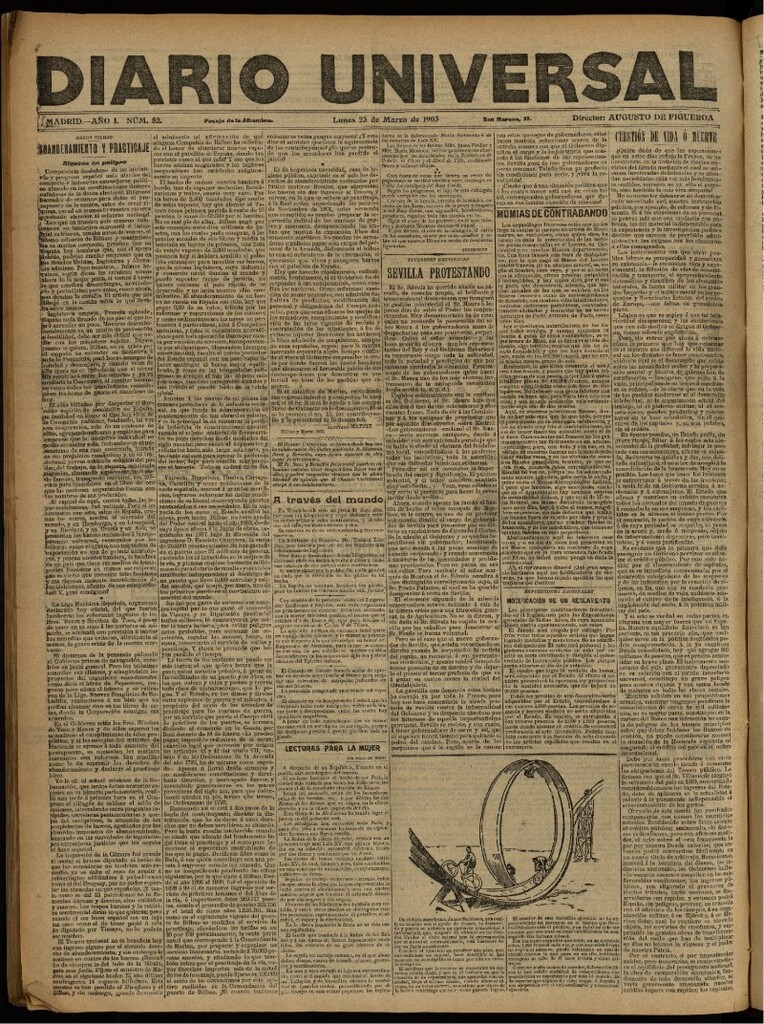 Miniatura de Diario Universal del 23 de marzo de 1903, edición de noche