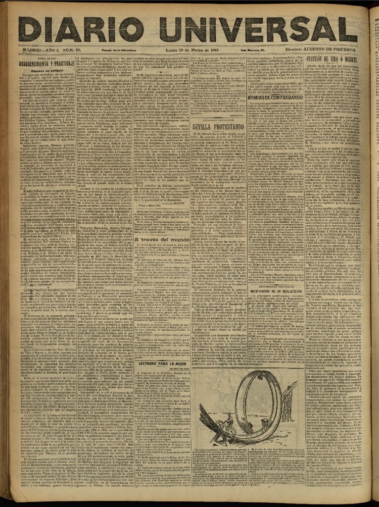 Miniatura de Diario Universal del 23 de marzo de 1903, edición de tarde