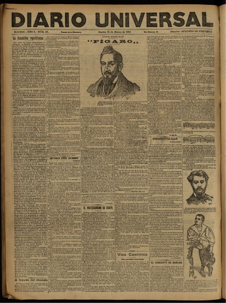 Miniatura de Diario Universal del 24 de marzo de 1903, edición de noche