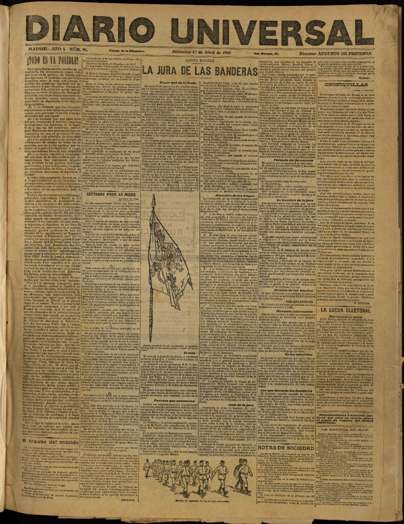 Miniatura de Diario Universal del 1 de abril de 1903, edición de noche