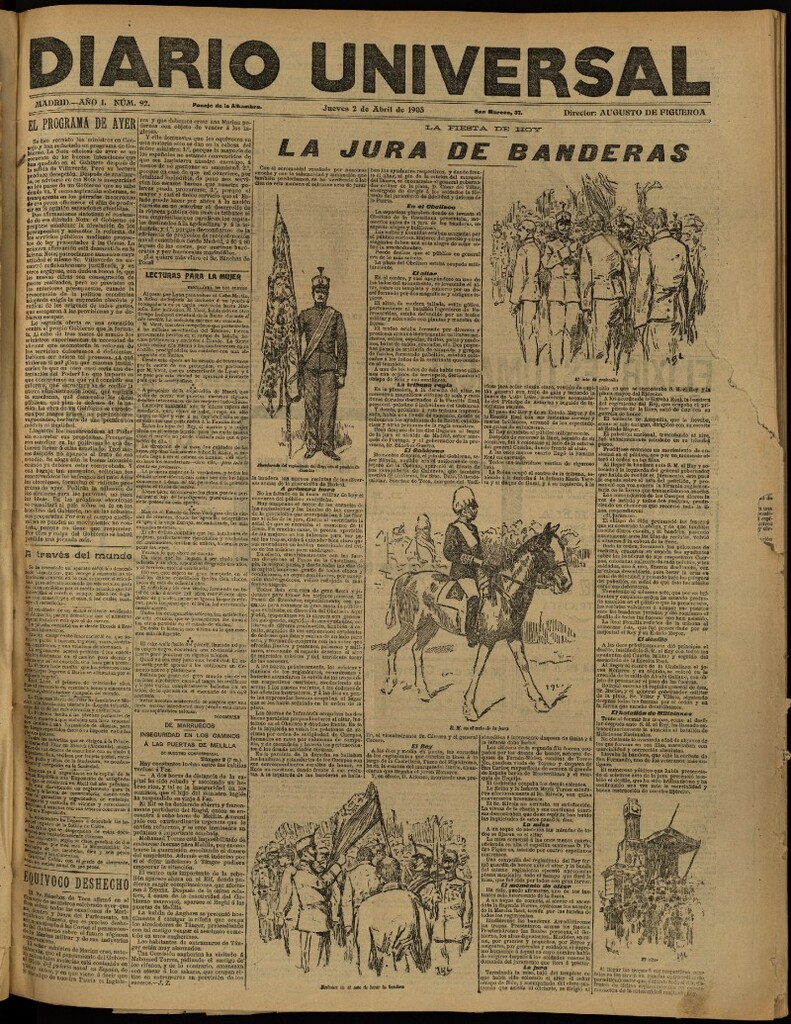 Miniatura de Diario Universal del 2 de abril de 1903, edición de noche