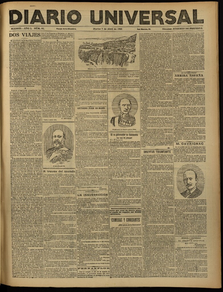 Miniatura de Diario Universal del 7 de abril de 1903, edición de noche