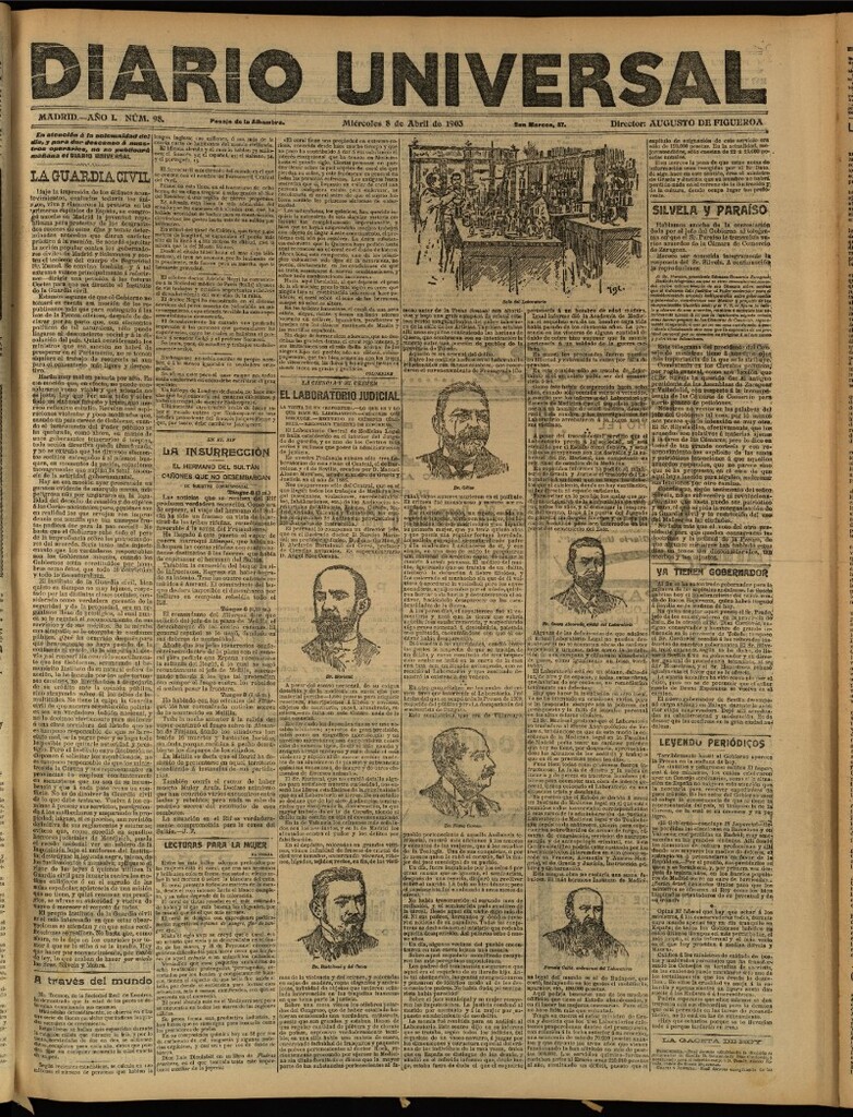 Miniatura de Diario Universal del 8 de abril de 1903, edición de tarde